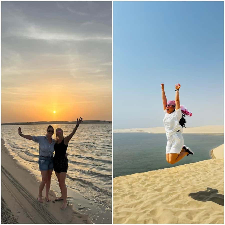 Doha: Night Desert Safari + Camel ride + Stargazing & Relax - Inland Sea: Dune Bashing With Expert Off-Road Drivers