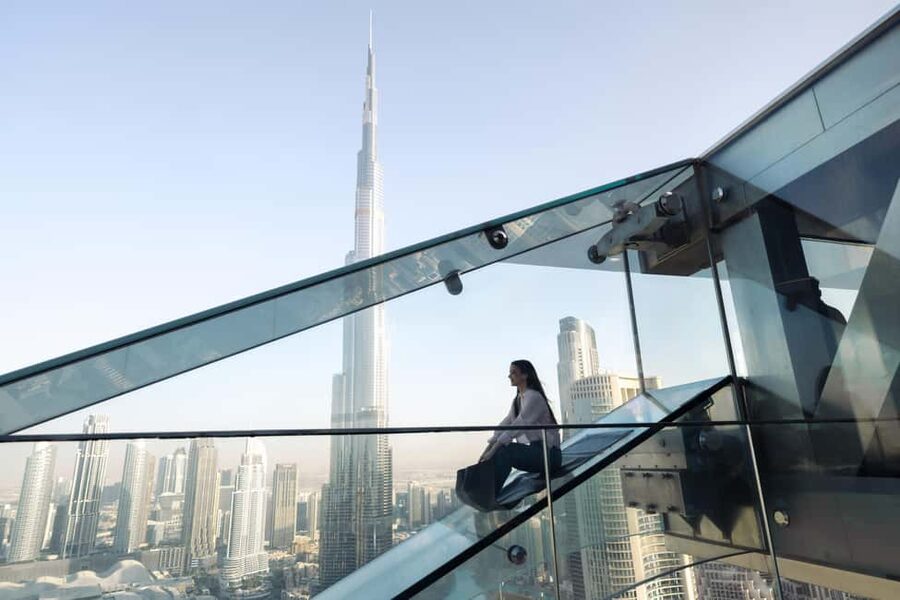 Dubai Aquarium + Sky Views Observatory Tickets - The Combo Concept: Aquarium Tunnel meets Skyline Glass Views