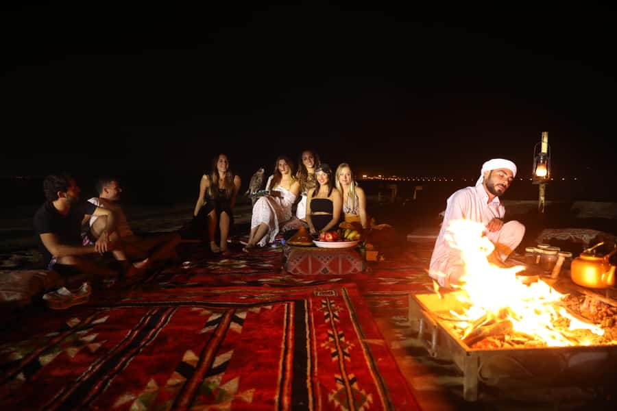 Dubai: Overnight Safari, Dinner, Stargazing & Al Khayma Camp - The Lahbab warm-up: free time, quad option, and sandboarding