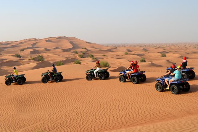 Dubai Red Dunes ATV, Camels, Stargazing & 5<em> BBQ Al Khayma Camp – BBQ dinner, shows, and stargazing by time slot’ /><br />
Dinner at the camp is a <strong>5-star Arabian buffet</strong> feel, with a <strong>live BBQ station</strong> and live local bread. There’s both vegetarian and non-vegetarian food, and you’ll also have unlimited cold mineral water and soft drinks during the experience. This matters because desert dinners often get “good enough.” Here, the menu is positioned as a proper buffet with live cooking.</p>
<p><p>Entertainment usually runs after dinner and as the desert darkens. The show list includes whirling-dervish and folklore dances, plus a fire show. In the evening slots, you also get a <strong>stargazing session</strong>.</p>
</p>
<p><p>Timing is the key detail. The tour notes that:</p>
</p>
<ul>
<li>Fire show and <strong>stargazing</strong> are part of the evening program.</li>
<li>The <strong>11:30 AM</strong> slot includes a lunch buffet, but it does not include star gazing or the fire show.</li>
</ul>
<p><p>So if stargazing and the night sky are important to you, choose an evening departure. If you prefer a daytime outing and don’t care about the sky session, morning or midday can still be fun because you’ll still get camp activities and the buffet experience—just without the night extras.</p>
</p>
<h2 id="price-and-value-what-88-gets-you-and-what-it-doesnt">Price and value: what $88 gets you (and what it doesn’t)</h2>
<p><img width="669" height="446" decoding="async" src=