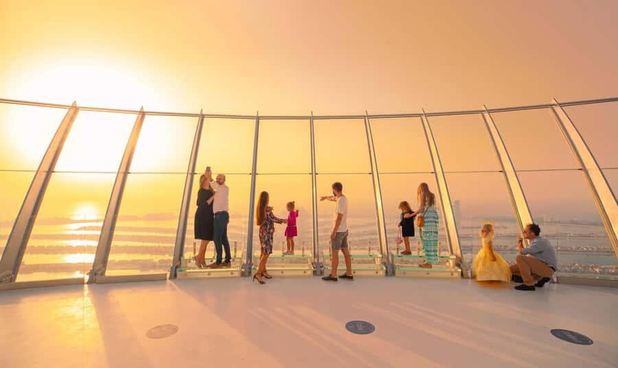 Dubai: The View At The Palm Observatory Entry Ticket - Voucher Exchange to Exhibit Time: What Happens Before You Go Up