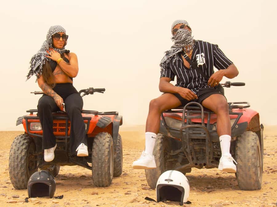 Hurghada: ATV Tour with Camel Ride, Dinner Show & Stargazing - At the base: safety briefing, driving test, and helmets on