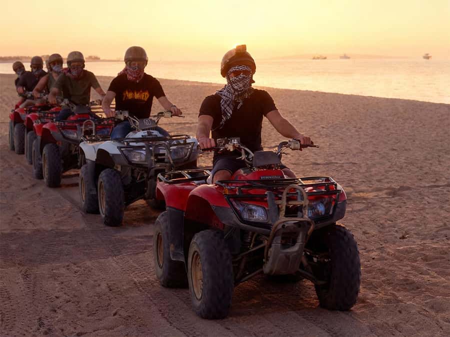Hurghada: Quad Bike, Sea, Camel, Safari, Stargazing & Dinner - Helmets, Test Drive, and the Fast/Normal Split for Quads