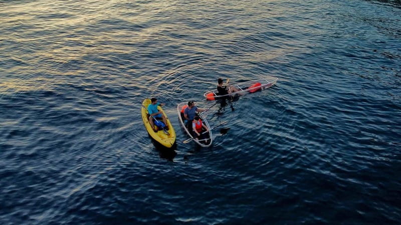 Pula: Night Tour in Transparent Kayak with Stargazing - The remote rocky beach stargazing stop: skywatching with a guide