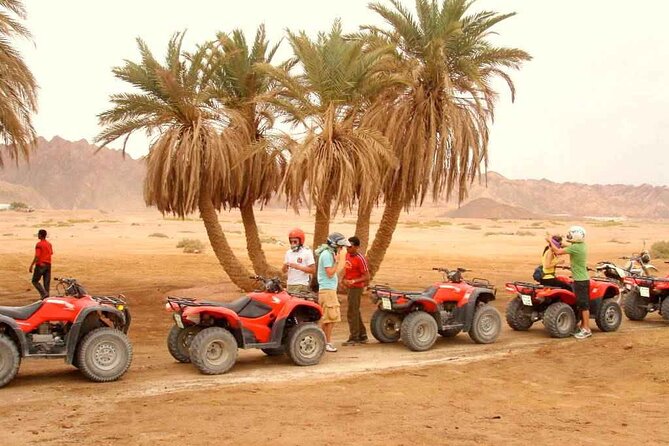 Sharm El Sheikh Super Safari 5</em>1 ATV Quad, Stargazing,Camel Ride,Dinner, Shows – The sunset hill: where the views are the payoff’ /><br />
After the desert driving and camp arrival energy builds, the group heads toward a small hill to watch the sunset. This is the part where the evening stops being a sequence of activities and becomes a view.</p>
<p><p>Why this works: sunset in the Sinai isn’t just pretty background. It gives context to everything you did earlier—sand, distance, and the scale of the valley. It’s also a great moment for photos, as long as you don’t rush and knock into the person behind you.</p>
</p>
<p><p>If you’re sensitive to cold after sunset, bring a light layer. Desert nights can cool down quickly once the sun drops.</p>
</p>
<h2 id="bedouin-camp-dinner-tea-first-then-buffet-bbq-and-shows">Bedouin camp dinner: tea first, then buffet BBQ and shows</h2>
<p>1 ATV Quad, Stargazing,Camel Ride,Dinner, Shows – Bedouin camp dinner: tea first, then buffet BBQ and shows’ /><br />
The Bedouin camp is where the safari becomes more than a ride. You get a first glimpse of traditional Bedouin life, and you’ll sip Habbak tea in one of the tents before sunset. This small ritual is worth it because it sets a calm tone right before you eat.</p>
<p><p>Dinner is described as a BBQ Bedouin dinner with buffet-style choices and soft drinks. For food safety, the tour says they use mineral water for cooking. That’s a meaningful detail because it’s about hygiene and risk reduction, not just marketing.</p>
</p>
<p><p>What I’d call the most helpful thing to know is how the meal and show flow together. You eat, you watch live entertainment, and you stay in a warm setting while night grows darker outside the tents. That makes the “desert” feel less punishing, especially if you’re doing this after a beach day.</p>
</p>
<h3 id="the-entertainment-fire-folklore-and-tannoura">The entertainment: fire, folklore, and Tannoura</h3>
<p>The show lineup is clearly spelled out:</p>
<ul>
<li>fire-eating show</li>
<li>folklore dance</li>
<li>Tannoura</li>
</ul>
<p><p>If you like performances that feel tied to place, the combination works well. It’s not only spectacle; it’s also a cultural rhythm that keeps the evening moving while you wait for stargazing.</p>
</p>
<p><p>Some people also mention extra moments at the camp, like bread-making by Bedouins. If that’s part of your departure, it’s a nice bonus because it’s hands-on and visual.</p>
</p>
<h2 id="stargazing-with-big-telescopes-what-you-can-realistically-see">Stargazing with big telescopes: what you can realistically see</h2>
<p><img width="669" height="446" decoding="async" src=