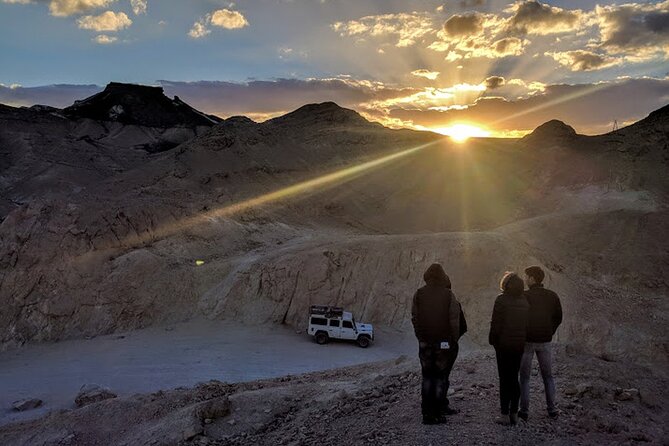 Sunset time Ramon Crater Jeep tour, bonfire and stargazing - Price and group value: $522 per group up to 8